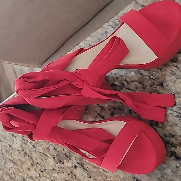 6" Heele Red sandals for women - Picture 1 of 9